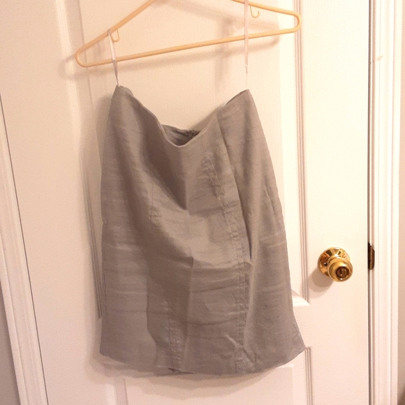 Grey Linen blend pencil skirt - Picture 1 of 2